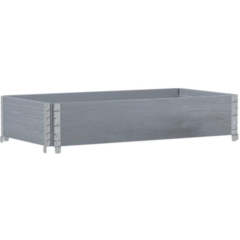 Paretale per Pallet Grigio 100x50 cm in Legno Massello di Pino vidaXL