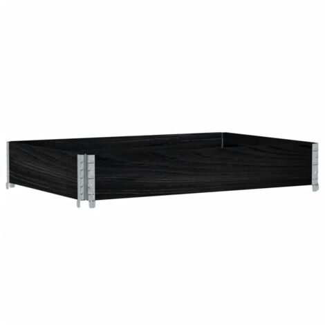 Paretale per Pallet Nero 120x80 cm in Legno Massello di Pino vidaXL