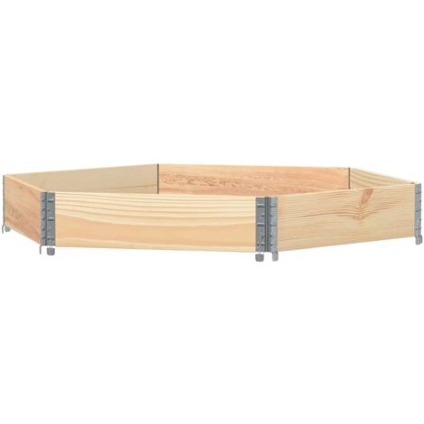 vidaXL Fioriera Rialzata Esagonale 160x160cm Legno Massello di Pino (1/5)