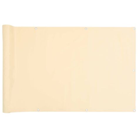 vidaXL Paravento da Balcone Crema 800x120 cm in PVC