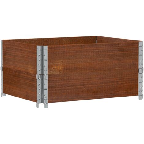 vidaXL Paretali per Pallet 2pz Marroni 80x60cm Legno Massello di Pino