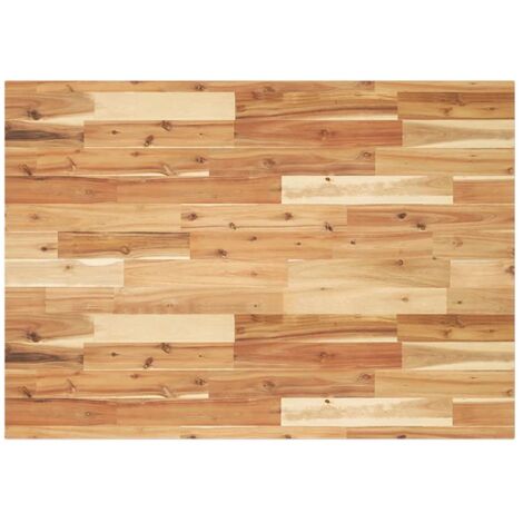 vidaXL Piano Tavolo Rettangolare 120x70x2cm Legno Massello di Acacia (1/5)