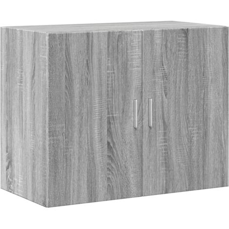 Mobile a Parete Grigio Sonoma 80x42,5x64cm in Legno Multistrato vidaXL