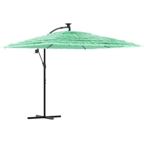 vidaXL Ombrellone da Giardino con Palo in Acciaio Verde 269x269x235 cm