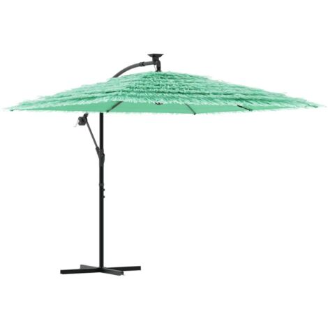 vidaXL Ombrellone Giardino con Palo in Acciaio Verde 246x246x230 cm