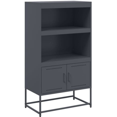 vidaXL Credenza Antracite 68,5x38,5x123,5 cm in Acciaio (1/5)