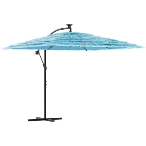 vidaXL Ombrellone Giardino con Palo in Acciaio Blu 269x269x235 cm