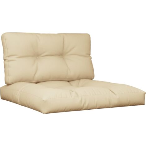 Cuscini per Pallet 2 pz Beige in Tessuto vidaXL