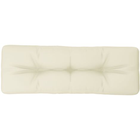 vidaXL Cuscino per Pallet Crema 120x40x12 cm in Tessuto (1/5)
