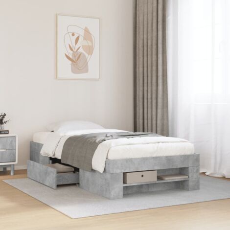 vidaXL Giroletto Grigio Cemento 100x200 cm in Legno Multistrato (1/5)