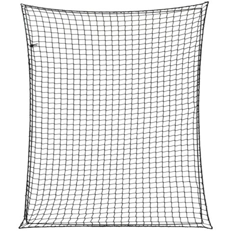 vidaXL Rete per Rimorchio con Corda Elastica Nero 3,5x3 m in PP