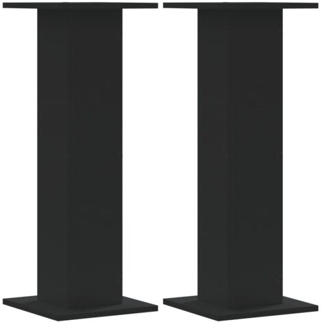 vidaXL Supporti Altoparlanti 2 pz Neri 30x30x80cm in Legno Multistrato