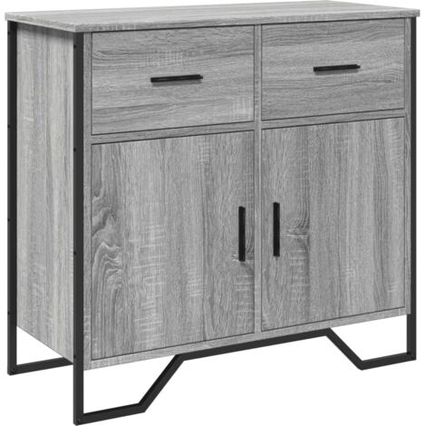 vidaXL Credenza Grigio Sonoma 79,5x35,5x74,5 cm in Legno Multistrato (1/5)