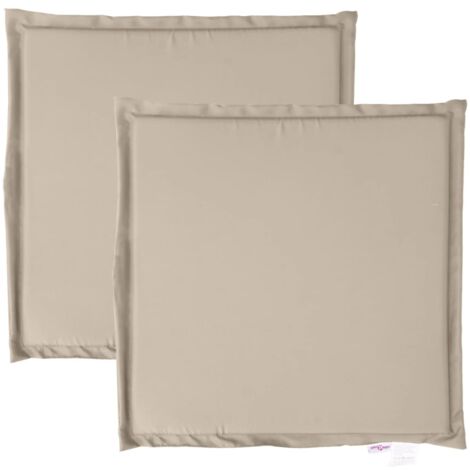vidaXL Imbottitura per Seduta Giardino 2pz Tortora 45x45x2 cm Quadrata