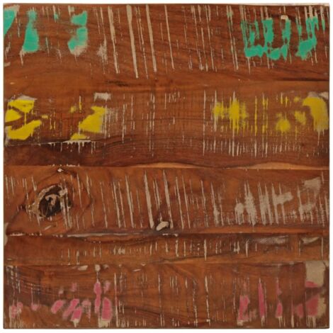 Piano Tavolo 40x40x2,5 cm Quadrato Legno Massello di Recupero vidaXL
