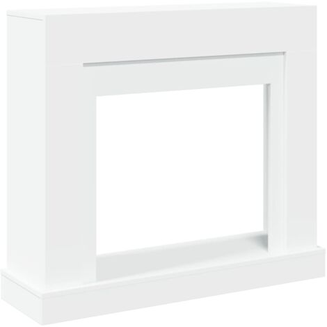 vidaXL Cornice per Camino Bianca 100x30x87,5 cm in Truciolato (1/5)