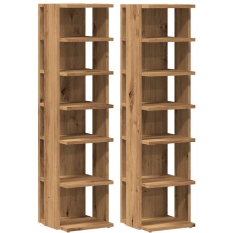 Scarpiere 2 pz Rovere Artigianale 28x27x102 cm in Truciolato vidaXL