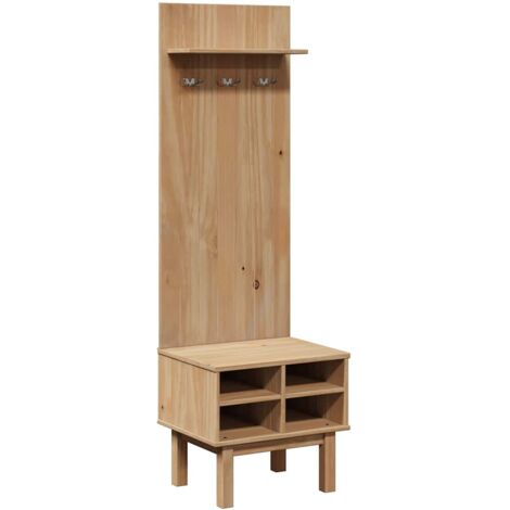 Mobile da Corridoio OTTA 50x40x160 cm in Legno Massello di Pino vidaXL