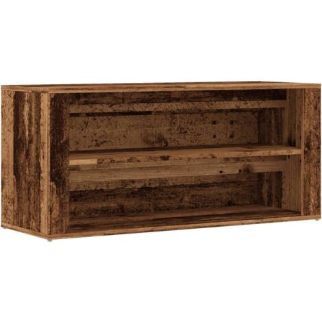 Scarpiera Legno Vecchio 100x35x45 cm in Truciolato vidaXL