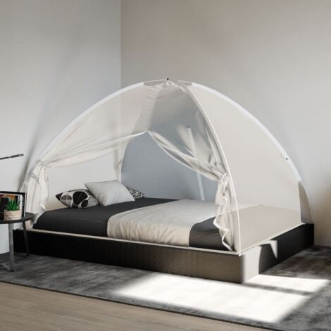 vidaXL Zanzariera Mongolia con Porte 220 Rete Bianco 200x200x130 cm