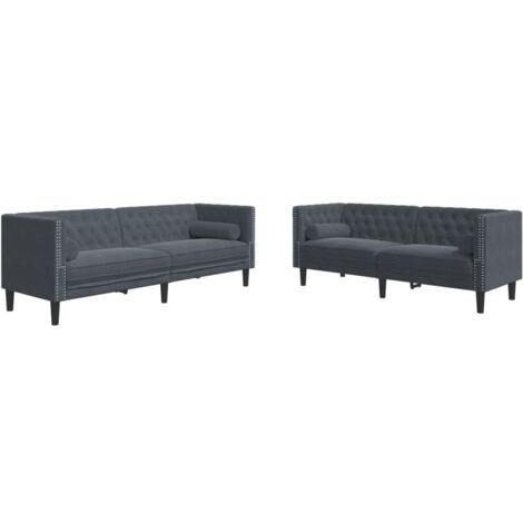 Casa Padrino Chesterfield 3 seater sofa in purple 200 x 90 x H. 78 cm - luxury q