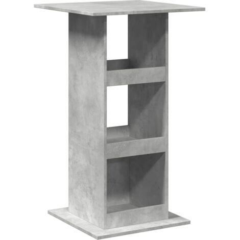 vidaXL Tavolo Bar Portaoggetti Grigio Cemento 60x60x102 cm Multistrato (1/5)