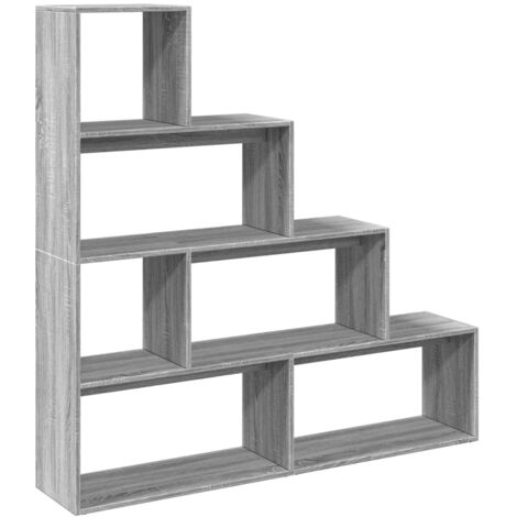 vidaXL Libreria 4 Ripiani Grigio Sonoma 143,5x29x143,5 cm Truciolato
