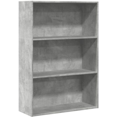 Libreria Grigio Cemento 80x30x114 cm in Legno Multistrato vidaXL