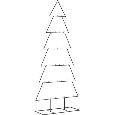 vidaXL Albero di Natale Decorativo in Metallo Nero 180 cm (1/5)