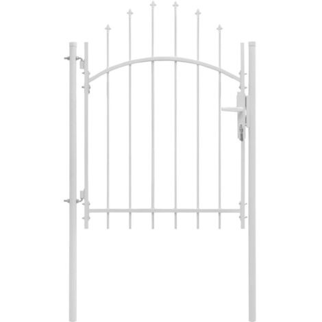 Cancello da Giardino Woerden in Acciaio 1x1,5 m Bianco vidaXL