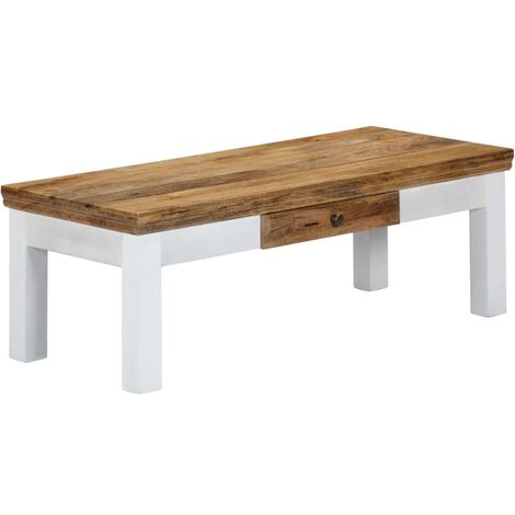Tavolino Da Salotto In Legno Massello - Tavolino Da Salotto 100x54x40 Cm In Legno Massello Di Mango 93813958
