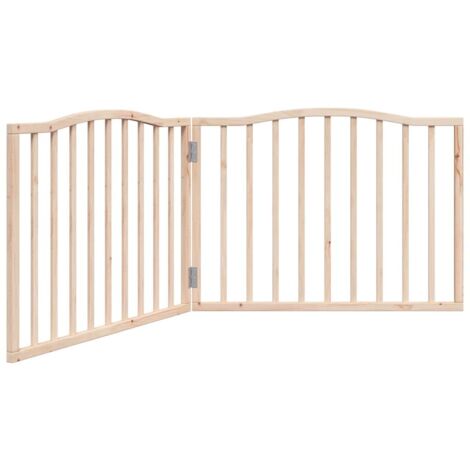 vidaXL Cancello per Cani Pieghevole 2 Pannelli 160 cm Legno di Pioppo