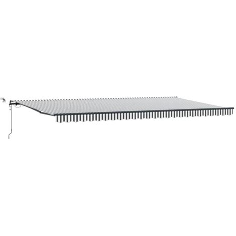 vidaXL Tenda Retrattile Automatica LED Antracite e Bianco 600x300 cm