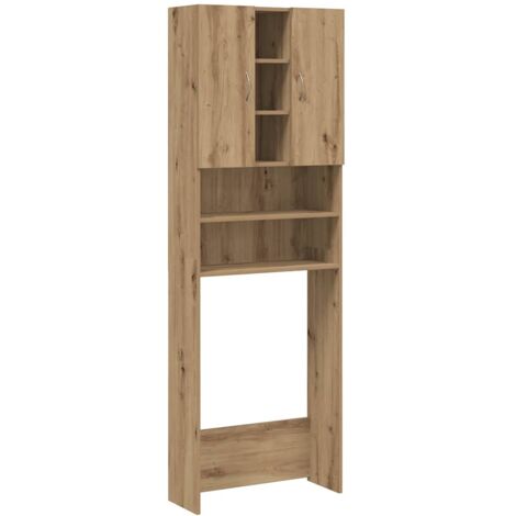 vidaXL Mobile per Lavatrice Rovere Artigianale 64x25,5x190 cm