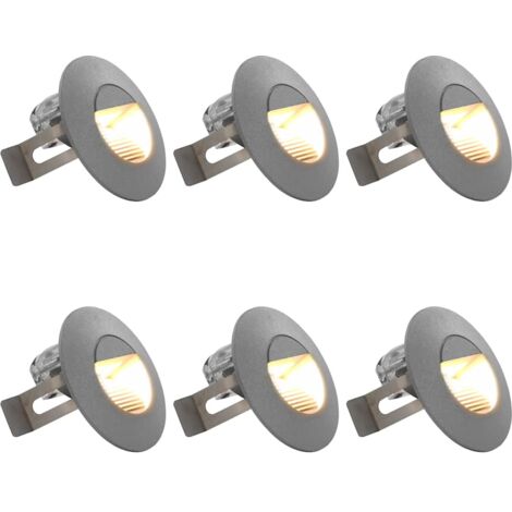 Lampade da Parete da Esterno a LED 6 pz 2 W Argento Rotonde vidaXL (1/5)