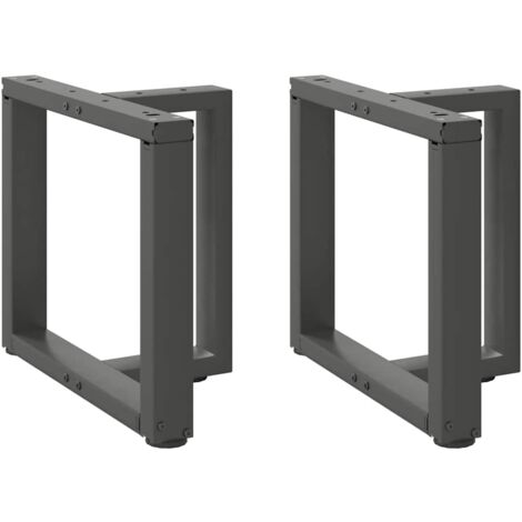 vidaXL Gambe per Tavolino da Caffè a Forma di T 2 pz Antracite 50x25x(42-43) cm Acciaio