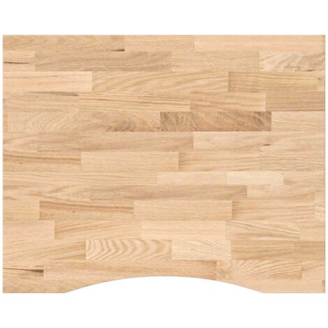 vidaXL Piano Scrivania 100x80x2,5 cm Rovere Massello Non Trattato (1/5)