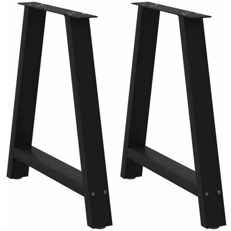 Gambe per tavolo da pranzo a forma di A 2 pz nere 70x(72-73) cm in acciaio vidaXL (1/5)