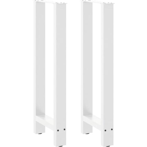 Gambe per tavolo da bar bianche 2 pz 50x(100-101) cm in acciaio vidaXL