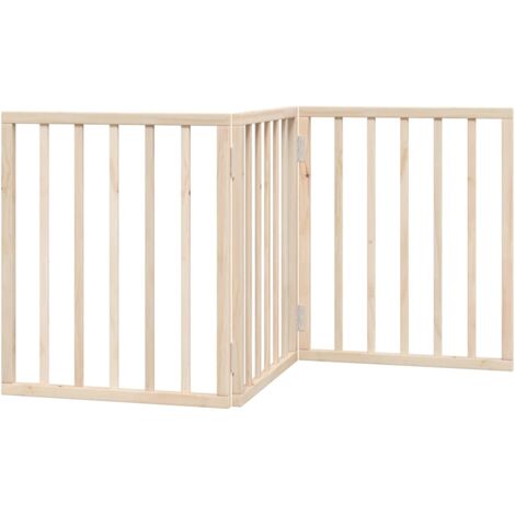 vidaXL Cancelletto per cani pieghevole a 3 pannelli 150 cm in legno di pioppo