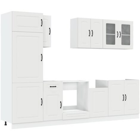 Set Mobili da Cucina 8 pz Kalmar Bianco Legno Multistrato vidaXL (1/5)