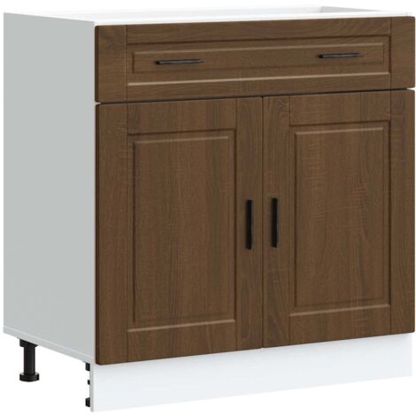 Base da Cucina Porto Rovere Marrone in Legno Multistrato vidaXL