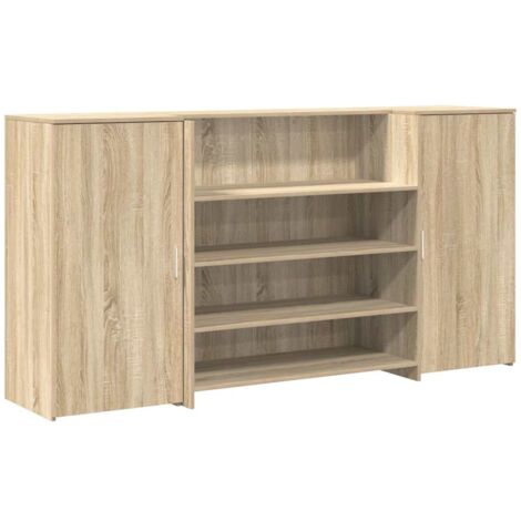 vidaXL Banco Reception Rovere Sonoma 200x50x103,5 cm Legno Multistrato