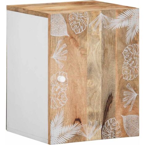 VidaXL Mobile Bagno 38x33x58 Cm In Legno Massello Di Recupero – 2 Ante Regolabili, Piedini In Ferro, Stile Unico E Sostenibile