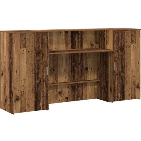 vidaXL Banco Reception Legno Vecchio 200x50x103,5 cm Legno Multistrato
