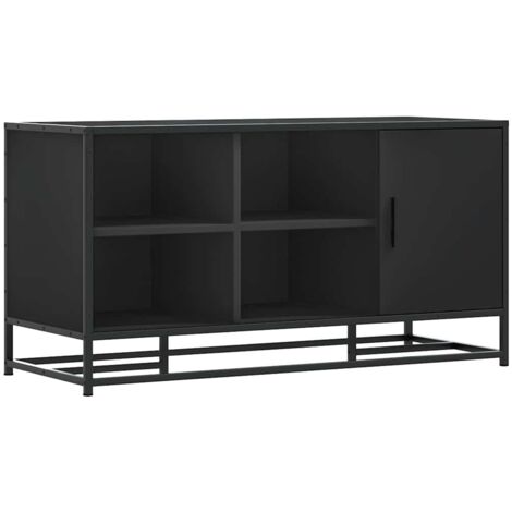 vidaXL Scarpiera Nera 100x40x53,5 cm in Truciolato e Metallo (1/5)