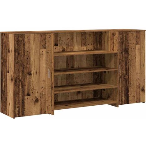 vidaXL Banco Reception Legno Vecchio 200x50x103,5 cm Legno Multistrato