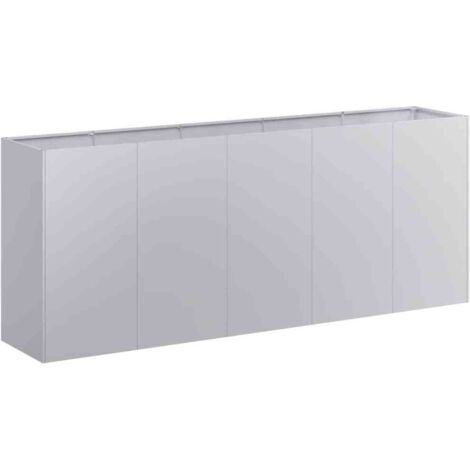 vidaXL Fioriera 200x40x80 cm in Acciaio Zincato