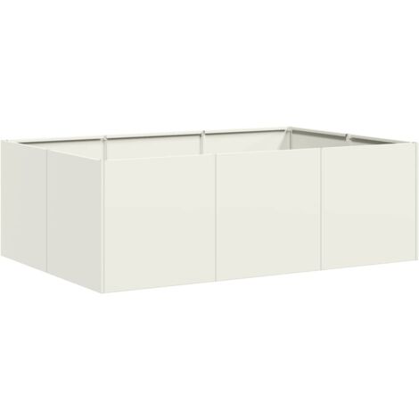 Fioriera Bianca 120x80x40 cm in Acciaio vidaXL