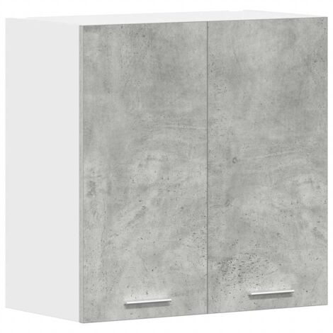 vidaXL Pensile da Cucina Grigio Cemento 60x31x60 cm Legno Multistrato